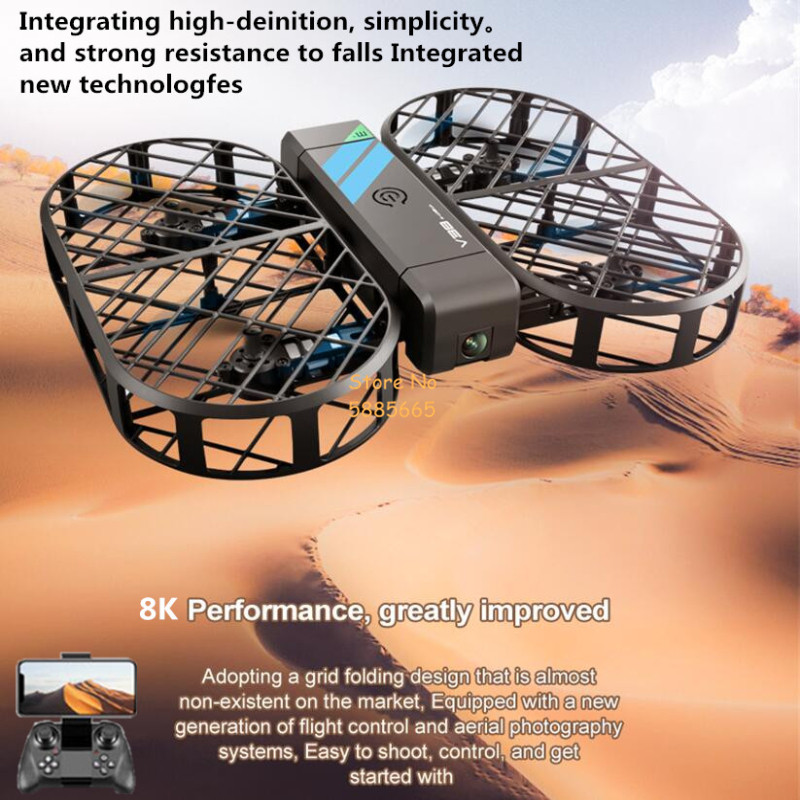 Drone E88Pro Rc 4K - 8K HD Camera 360° Protection Optical