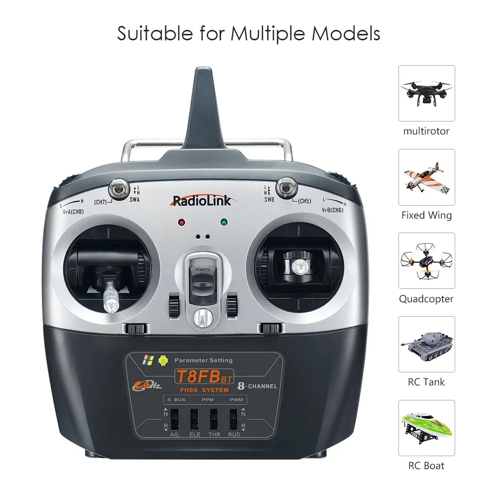 Drone Rc Setup - Radiolink T8FB RC Controller: 2.4G FHSS