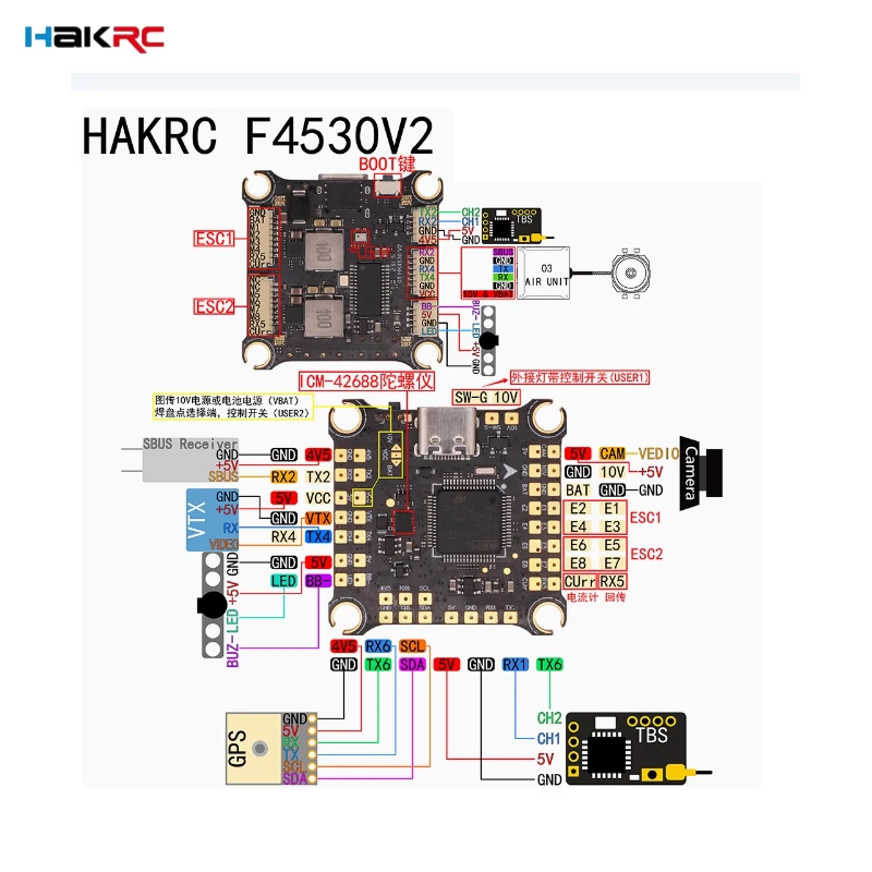 HAKRC F405 V2 F4 OSD Flight Co - đánh giá và giá Betaflight Flight Controller