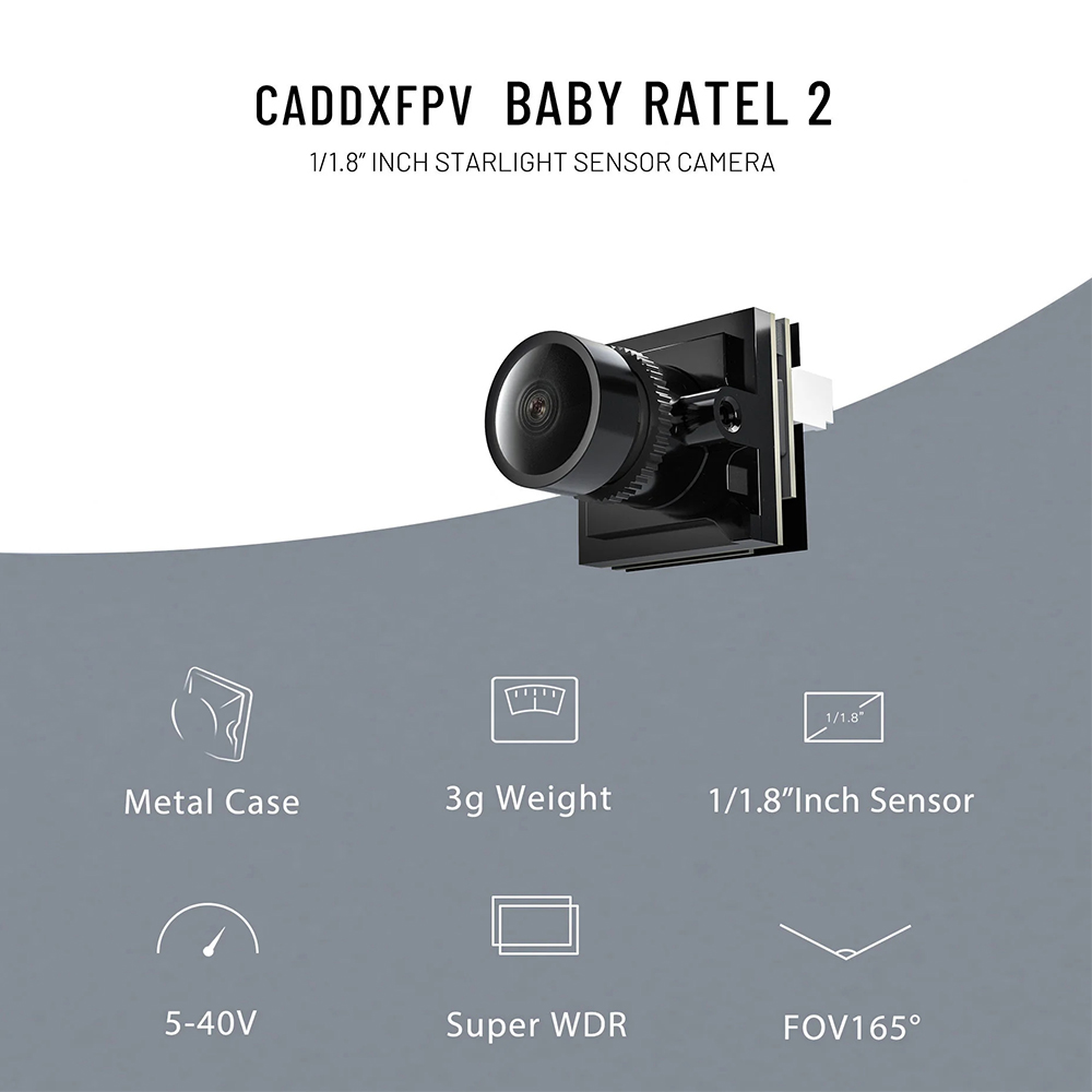CADDX Micro FPV Camera Ratel 2 - đánh giá và giá Drone Kf Rc