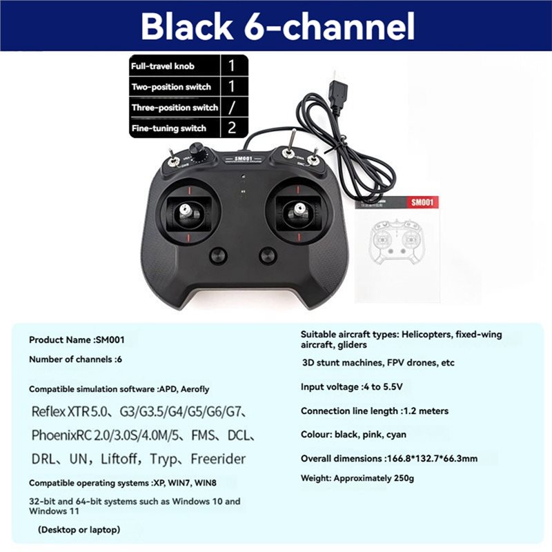SQPP-FS-SM001 6CH For RC FPV D - đánh giá và giá Drone Rc Simulator