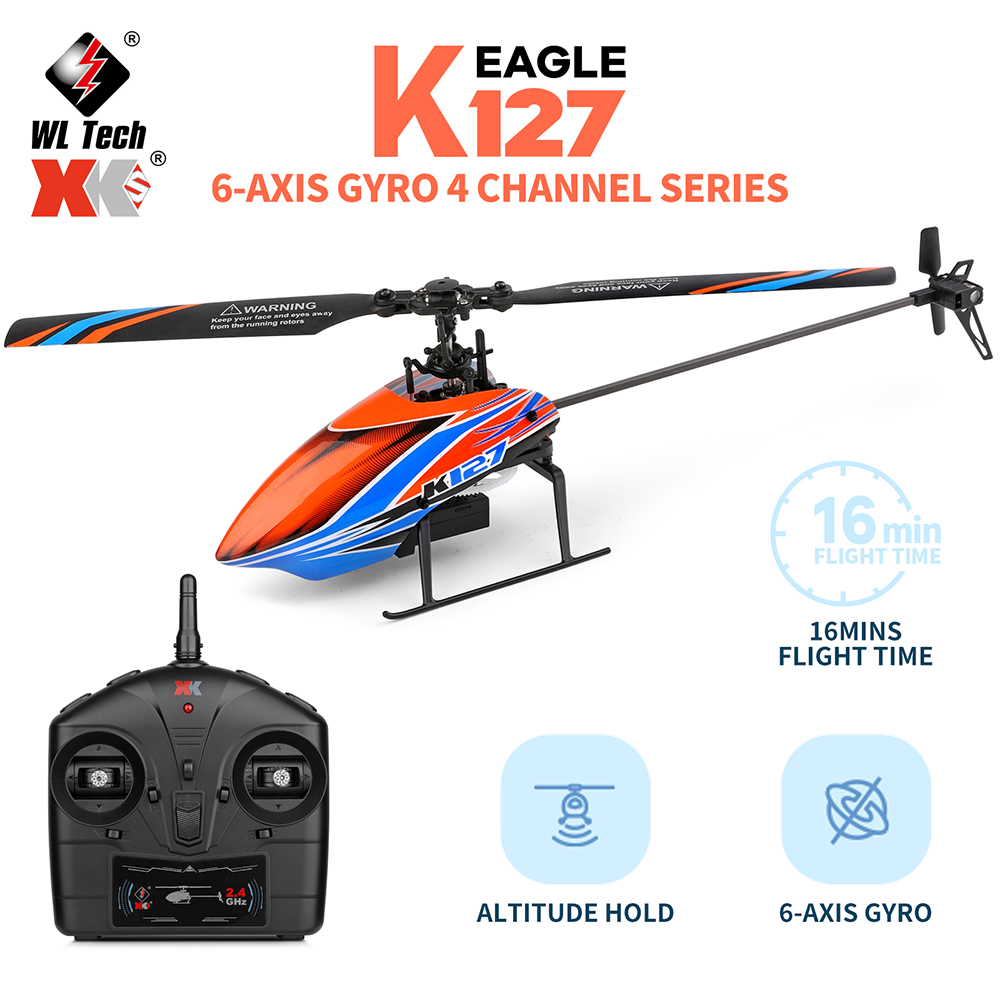 WLtoys XK K127 2.4G 4CH 6-Aixs - đánh giá và giá Rc Helicopter Gyro