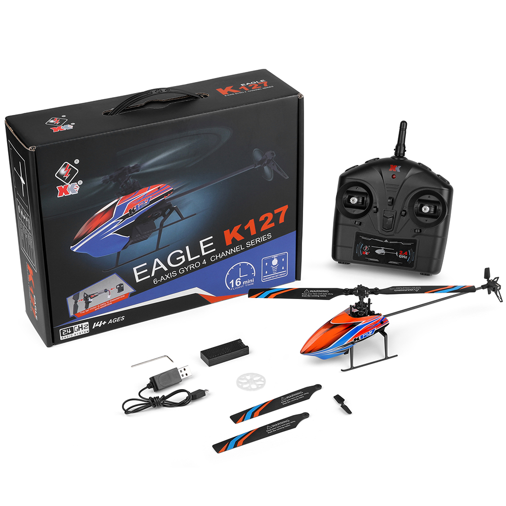 WLtoys XK K127 2.4G 4CH 6-Aixs - đánh giá và giá Rc Helicopter Gyro