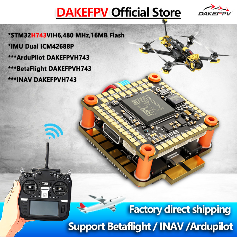 DAKEFPV H743 FC 6S 55A 8S 70A  - đánh giá và giá Betaflight Flight Controller