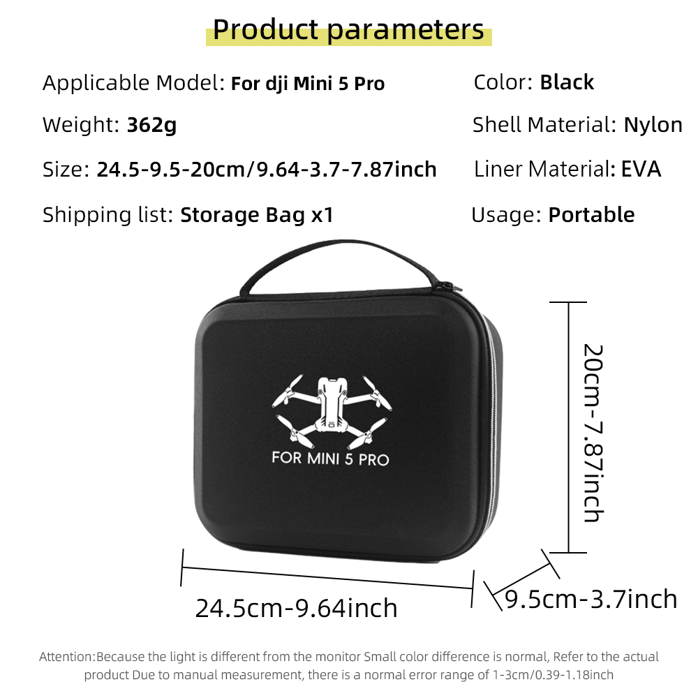 Carrying Case For DJI Mini 5 P - đánh giá và giá Drone Dji Rc N3