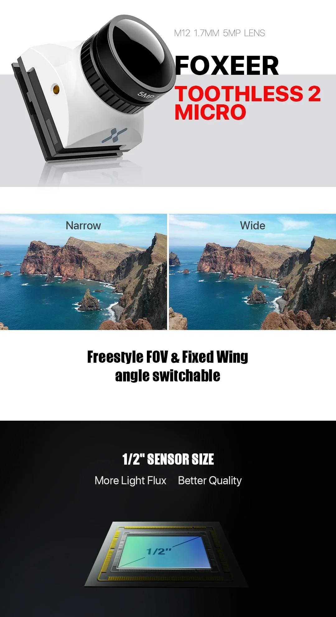 FOXEER Micro Toothless 2 FOV S - đánh giá và giá Drone Rc Signal